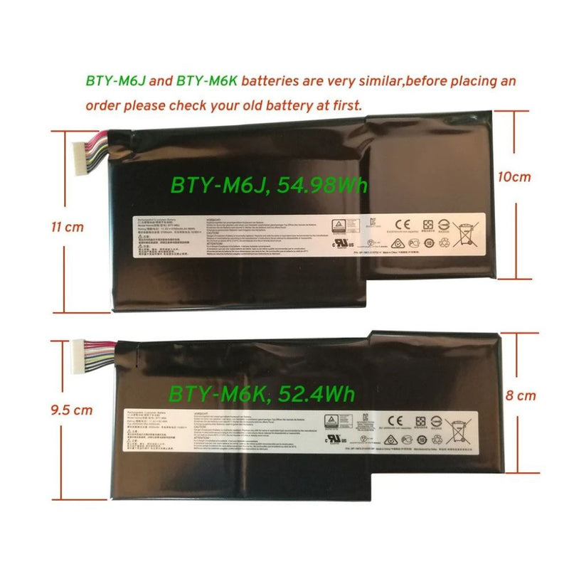 Cargue la imagen en el visor de la galería, [BTY-M6J] MSI GS63 7RD-077AU / GS63VR 7RF-218NE Series Replacement Battery - Polar Tech Australia
