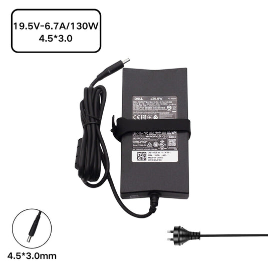 [19.5V-6.7A/130W][4.5*3.0] Dell Inspiron 24-7459 24-5488 7590 14-3467 14-3473 3185 3168 / Vostro 24-5460 15-3568 15-5568 Laptop AC Power Supply Adapter Charger