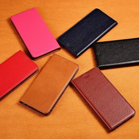 [With Card Slot] Asus Zenfone 8 Flip - Full Cover Shockproof Flip Genuine Leather Series Soft Case