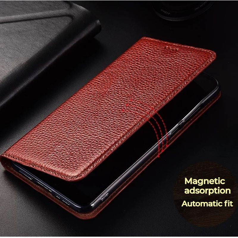 Cargue la imagen en el visor de la galería, [With Card Slot] Asus Zenfone 9 - Full Cover Shockproof Flip Genuine Leather Series Soft Case
