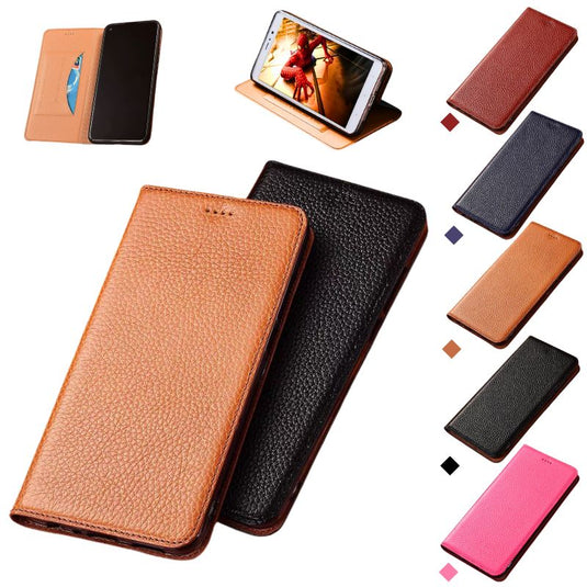 [With Card Slot] Asus Zenfone 8 - Full Cover Shockproof Flip Genuine Leather Series Soft Case