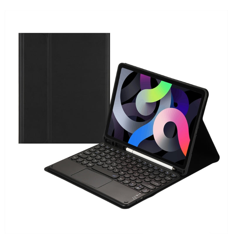 Cargue la imagen en el visor de la galería, [Detachable Keyboard][Round Keycaps] Samsung Galaxy Tab S9 FE 2023 10.9&quot; (SM-X510/X516B) - Smart Wireless Trackpad Keyboard Flip Case With Pen Slot
