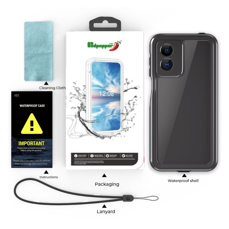 Chargez l&#39;image dans la visionneuse de la galerie, [A-Series] Motorola Moto G 5G (2024) - Redpepper Full Covered Waterproof Heavy Duty Tough Armor Case
