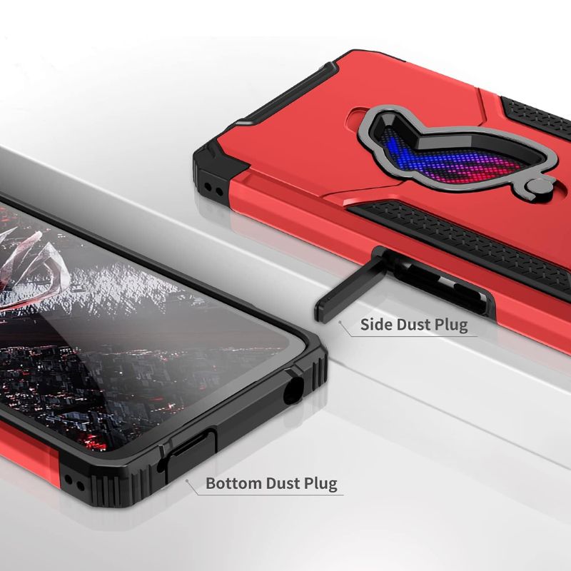 Chargez l&#39;image dans la visionneuse de la galerie, [Built-in Stand] ASUS Rog Phone 5 &amp; Pro &amp; 5s &amp; 5s Pro &amp; 5 Ultimate - 360° Rotating Kickstand Heavy Duty Series Military Grade Case
