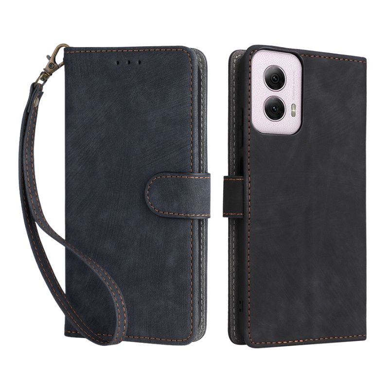 Cargue la imagen en el visor de la galería, [With Card Slot] Motorola Moto Edge 50/Pro/Neo/Fusion - Multi Functional Buckle Flap Wallet Series Case With Lanyard
