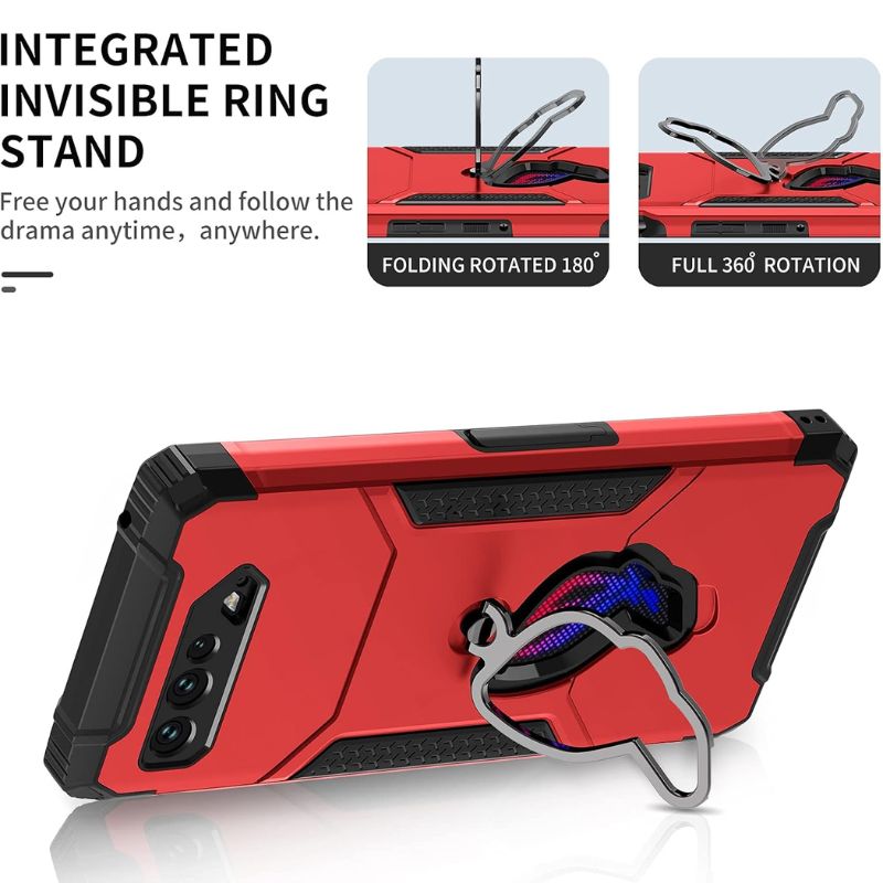 Cargue la imagen en el visor de la galería, [Built-in Stand] ASUS Rog Phone 5 &amp; Pro &amp; 5s &amp; 5s Pro &amp; 5 Ultimate - 360° Rotating Kickstand Heavy Duty Series Military Grade Case
