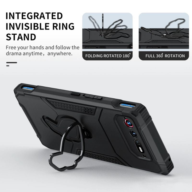 Cargue la imagen en el visor de la galería, [Built-in Stand] ASUS Rog Phone 7 &amp;  7 Ultimate - 360° Rotating Kickstand Heavy Duty Series Military Grade Case
