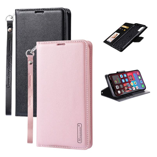 [With Card Slot] ASUS Zenfone 11 Ultra - Hanman Premium Quality Leather Flip Wallet Series Soft Case With lanyard