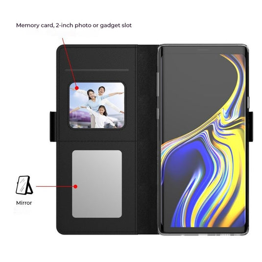 [With Card Slot] Asus Zenfone 8 Flip - Premium PU Leather Magnetic Flip Clasp Wallet Series Case