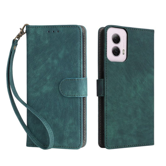 [With Card Slot] Motorola Moto G04/S - Multi Functional Buckle Flap Wallet Series Case With Lanyard