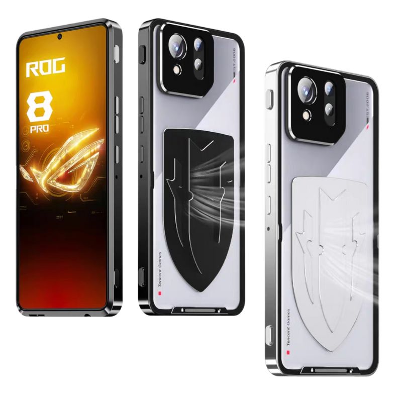 Cargue la imagen en el visor de la galería, ASUS Rog Phone 8 &amp; 8 Pro - Transparent Cooling Phone Essentials Series Case With Metal Lens Cover
