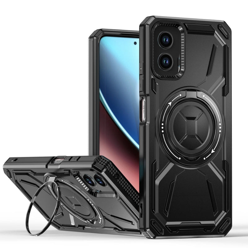 Chargez l&#39;image dans la visionneuse de la galerie, Motorola Moto G Play 4G (2024) - Golden Armor Generation 2 Magnetic Stand Heavy Duty Series Case
