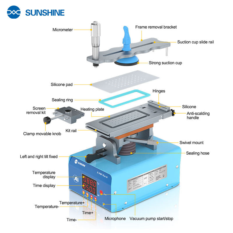 Cargue la imagen en el visor de la galería, [S-918F Plus] SUNSHINE AI 5-in-1 Curved Screen Separator
