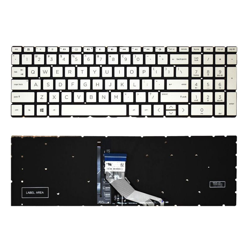 Chargez l&#39;image dans la visionneuse de la galerie, HP 15-DR 15-DK TPN-W142 TPN-Q229 TPN-C134 TPN-Q210 17-BY 15S-DY 15S-DU 15S-GR Series - Laptop Keyboard With Back Light US Layout
