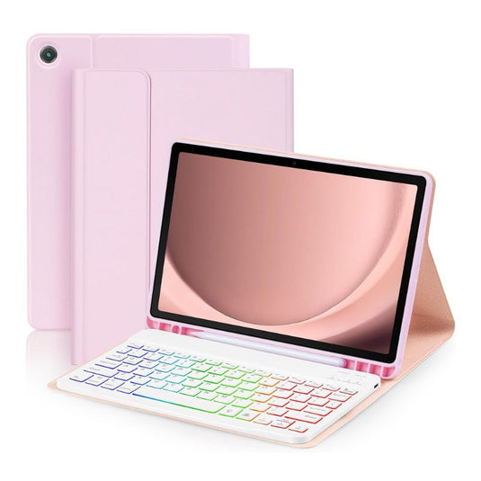 [Detachable Keyboard][With RGB Backlit][Square Keycaps] Samsung Galaxy Tab S9 & S9 FE 11" - Smart Wireless Trackpad Keyboard Flip Case With Pen Slot