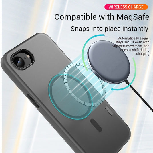 [Magsafe Compatible] Apple iPhone 16e Semi-Transparent Full-Protection Matte Shockproof Essentials Series Case