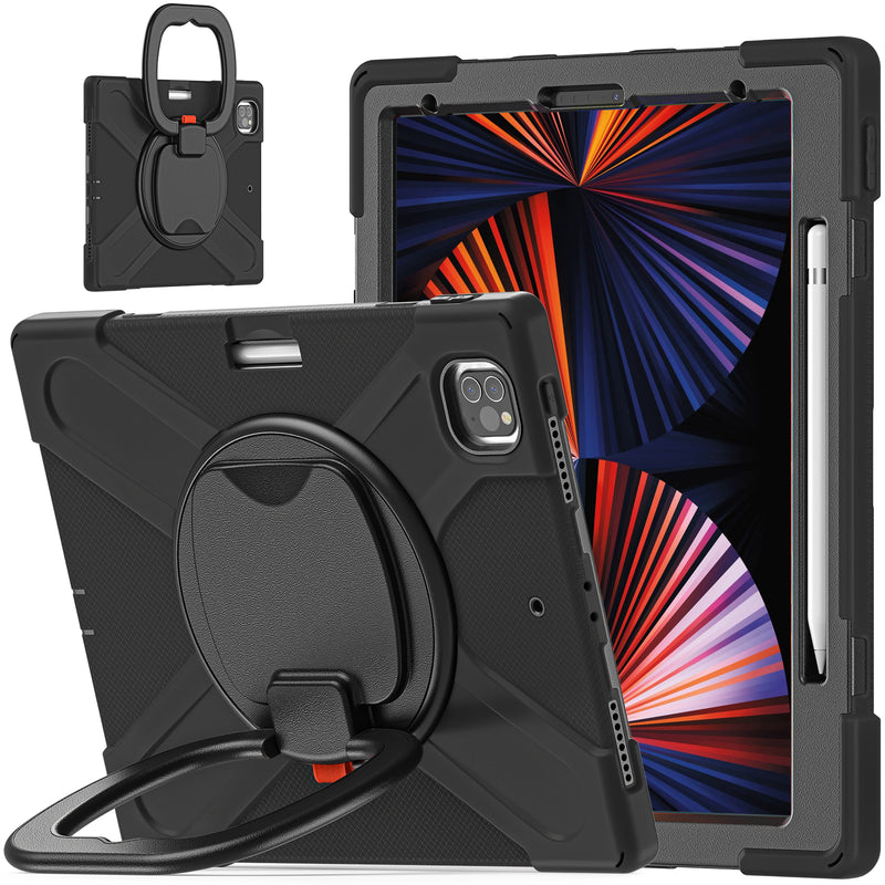 Cargue la imagen en el visor de la galería, Apple iPad Pro 12.9&quot; 3rd/4th/5th/6th Gen 360 Degree Rotation Heavy Duty EVA Kid Friendly Ring Holder Stand Case - Polar Tech Australia
