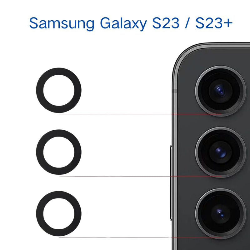 Load image into Gallery viewer, [3 PCS] Samsung Galaxy S23 (S911) / S23 Plus (S916) Back Rear Camera Glass Lens Only - Polar Tech Australia
