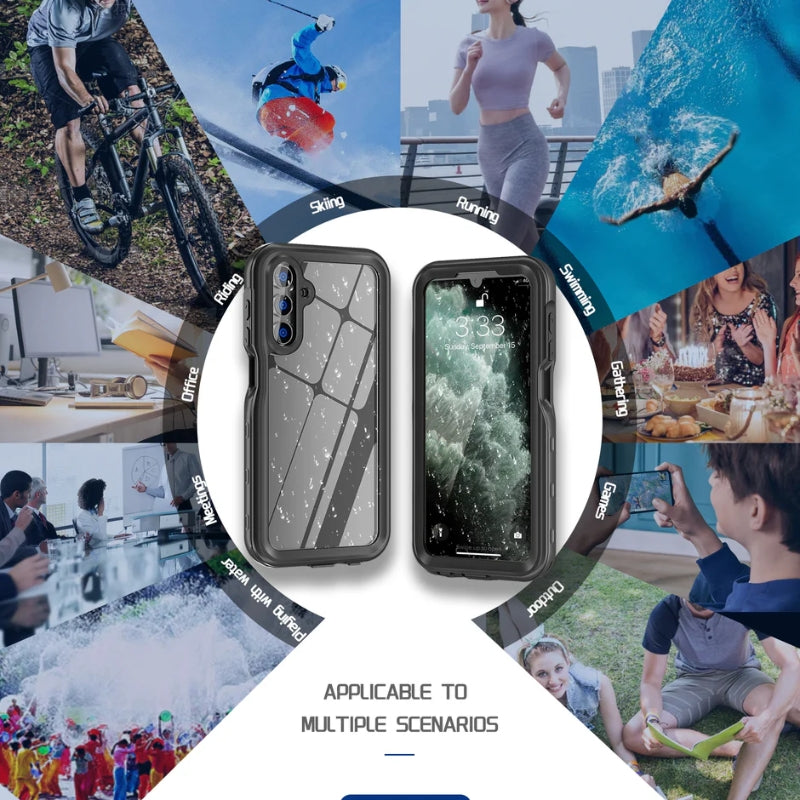 Cargue la imagen en el visor de la galería, [2 meters] Samsung Galaxy A52 4G/5G (A525/A526) - Full Protective Waterproof Case With Built-in Screen Fingerprint Protector
