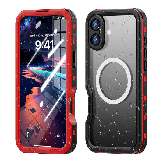 [MagSafe Compatible][IP68 Waterproof] Apple iPhone 16 / 16 Plus / 16 Pro / 16 Pro Max Redpepper D-UP Series - Magnetic Lifeproof Style Phone Case With Lanyard