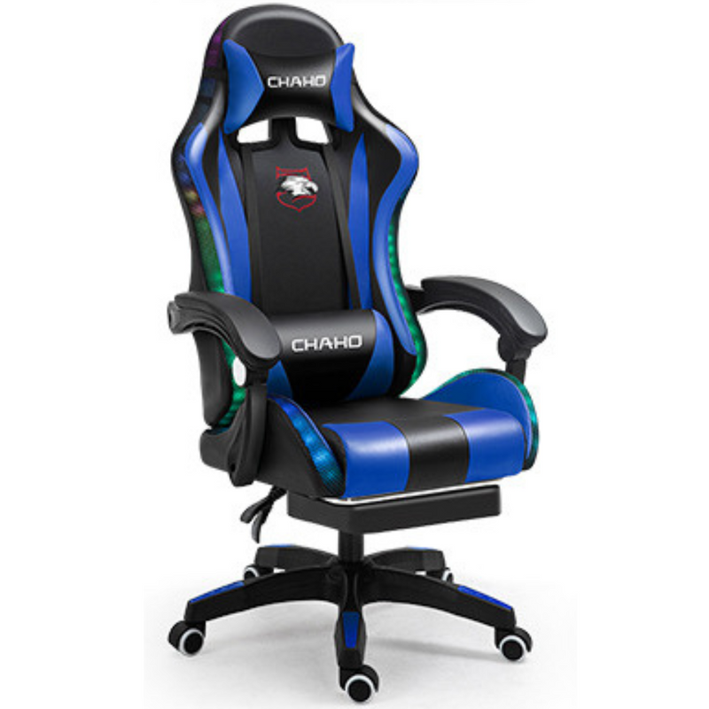 Cargue la imagen en el visor de la galería, [Built-in RBG LED Light] PU Leather Latex Cushion Gaming Racing Chair Office Chair - Polar Tech Australia
