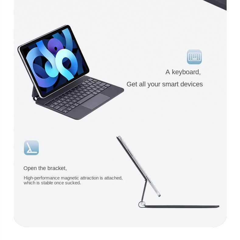 Load image into Gallery viewer, [Magic Keybord] Apple iPad Pro 12.9&quot; 3rd/4/5/6th Gen (2018/2020/2021/2022) iPad Air 13&#39;&#39; 6th Gen (2024) - Precision Multi-Touch Trackpad Magnetic Smart Wireless Keyboard Case With Backlit Keys
