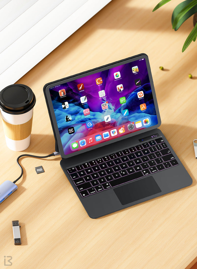 Cargue la imagen en el visor de la galería, Benwis Apple iPad 10th 10.9&quot;  Magnetic Suspension Magic Keyboard Case - Polar Tech Australia
