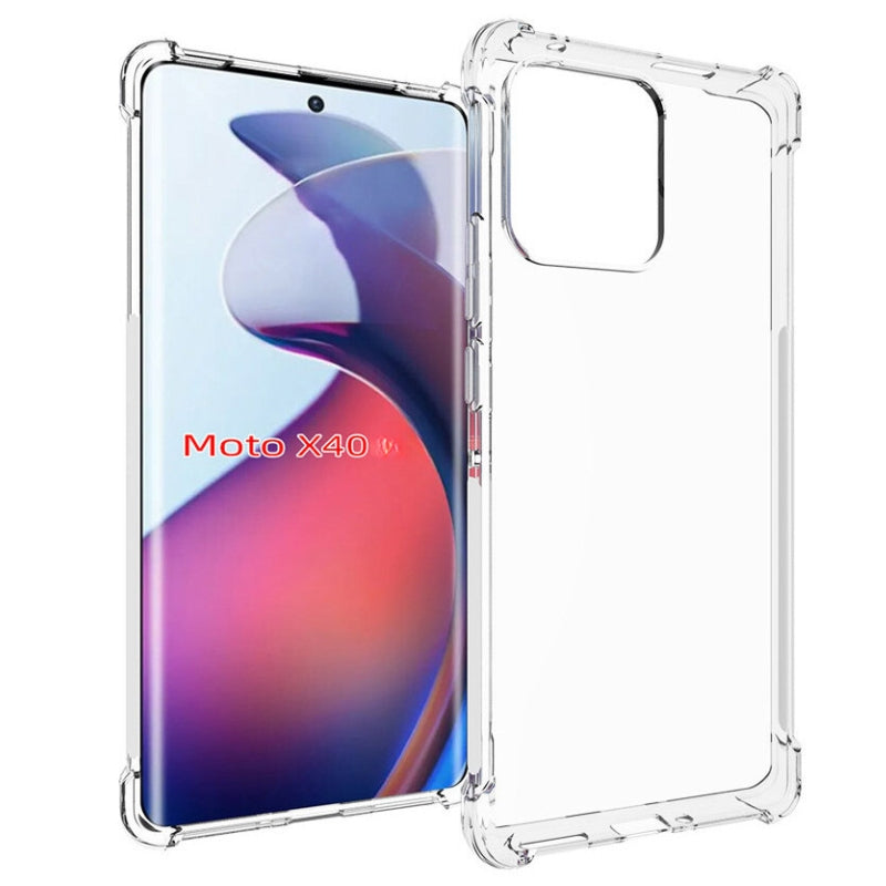 Cargue la imagen en el visor de la galería, Motorola Moto X40 - AirPillow Cushion Transparent Soft Clear TPU Four Corners Protective Case
