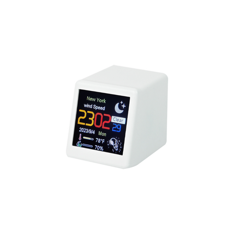 Chargez l&#39;image dans la visionneuse de la galerie, Smart Weather Station Clock WIFI Connected Weather Update Desktop Ornament
