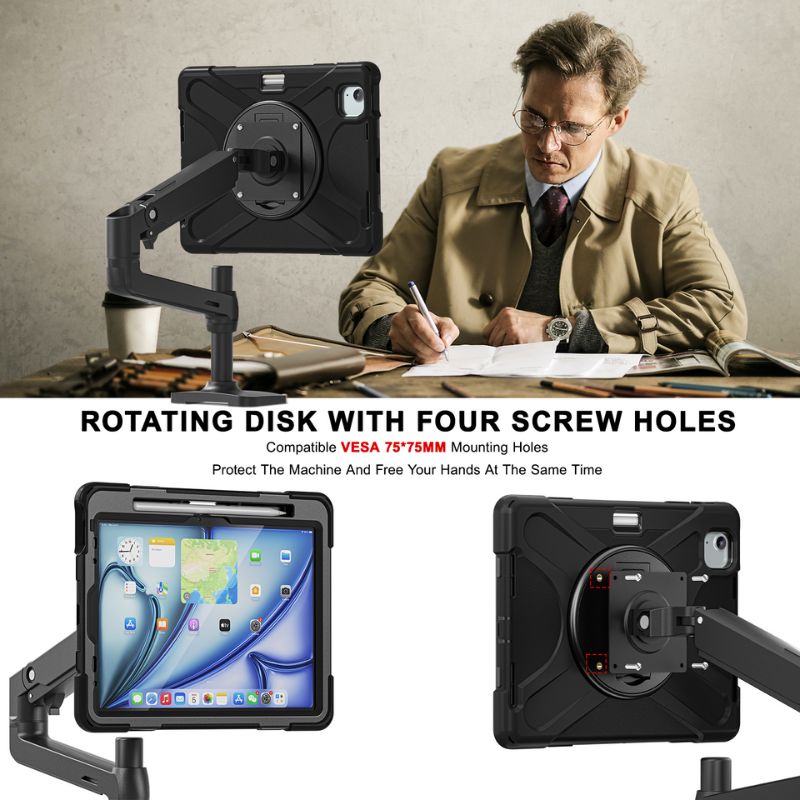 Cargue la imagen en el visor de la galería, Apple iPad Air 6/6th  11&#39;&#39; &amp; Air 4/5 10.9&#39;&#39; &amp; Pro 1/2/3/4 11&#39;&#39; - 360 Degree Rotate Shockproof Heavy Duty Tough Stand Case Cover With Pen Holder - Polar Tech Australia
