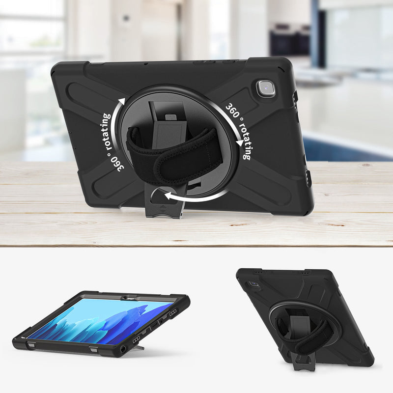 Cargue la imagen en el visor de la galería, Samsung Galaxy Tab A8 10.5&quot; 2022 (X200/X205) Heavy Duty 360 Degree Rotate Stand Hand Strap Case - Polar Tech Australia
