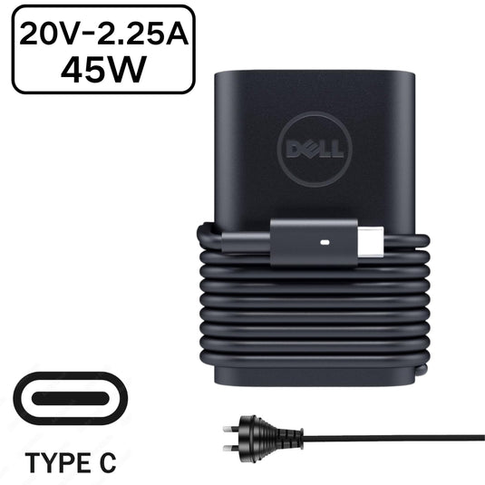 [45W][Tipo-C] Dell E5 Type-C USB C Chromebook Latitude Vostro Laptop AC Cargador de viaje de pared Adaptador de viaje