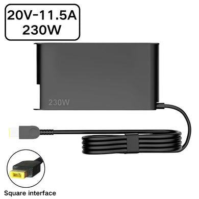 [20 V-11,5 A/230 W] [carré jaune] Lenovo IdeaCentre & Thinkpad & Legion Gaming ordinateur portable adaptateur d'alimentation secteur chargeur