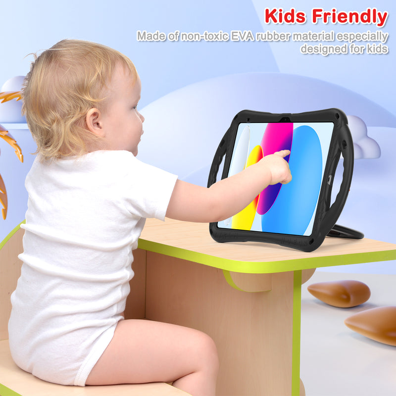 Load image into Gallery viewer, Apple iPad 7th(2019)/iPad 8th(2020)/iPad 9th(2021) 10.2&quot; &amp; Air 3 &amp; Pro 2 10.5“ EVA Kid Friendly Cat Style Heavy Duty Case with Handle Stand Ring - Polar Tech Australia
