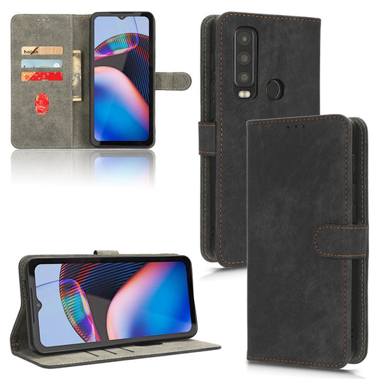 [With Card Solt] Motorola Moto Defy 2 - Flip Folio Case with Card Holders Leather Wallet Case