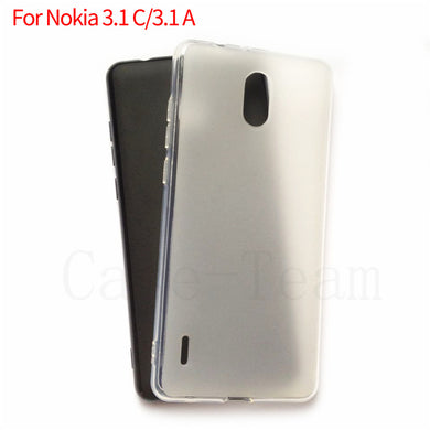 Nokia 3.1 A/3.1 C - AirPillow Cushion Transparent Soft Clear TPU Four Corners Protective Case With 2PC 9HD Tempered Glass Screen Protector