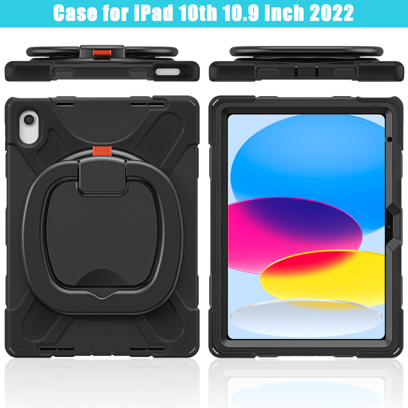 Load image into Gallery viewer, Apple iPad 10th 2022 10.9“ EVA Kid Friendly Heavy Duty Ring Holder Stand Case - Polar Tech Australia
