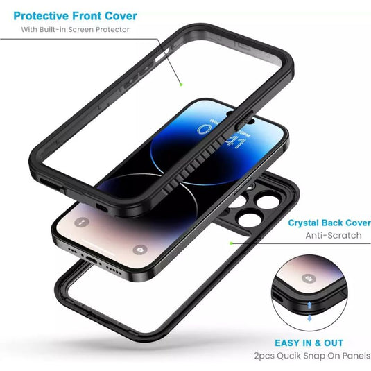 [FS Series] Apple iPhone 14 Pro / 14 Pro Max - Redpepper Full Covered Waterproof Heavy Duty Tough Armor Case