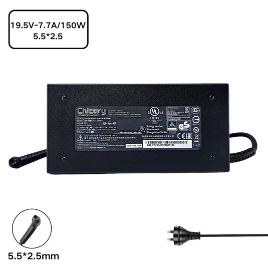 [19.5V-7.7A/150W][5.5*2.5] MSI AE2211 AE2712 AE2211GAE2712G AE2282G AE2281 AE2281GGT683 GT683R GT780 Laptop AC Power Supply Adapter Charger