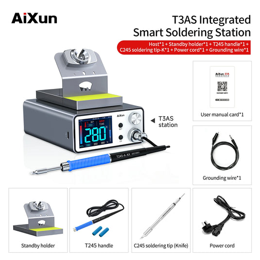 AiXun T3AS 200W All-in-One Soldering Station – High-Power Precision Soldering