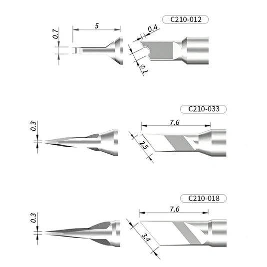 AiXun C210 Customized Soldering Iron Tips – High-Performance Replacement for Precision Soldering