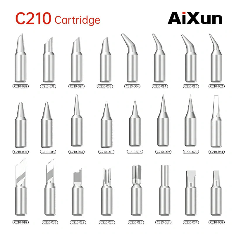 Cargue la imagen en el visor de la galería, AiXun C210 Customized Soldering Iron Tips – High-Performance Replacement for Precision Soldering
