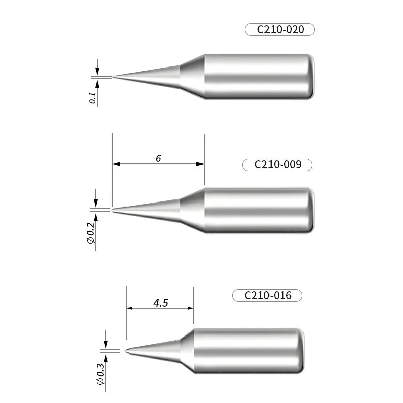 Cargue la imagen en el visor de la galería, AiXun C210 Customized Soldering Iron Tips – High-Performance Replacement for Precision Soldering
