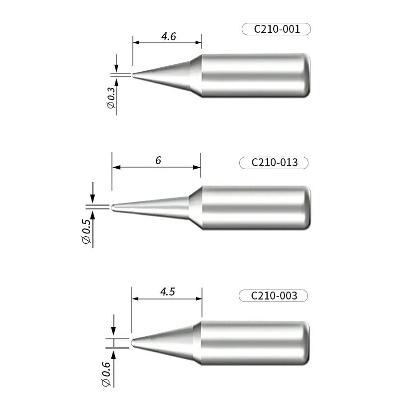 Cargue la imagen en el visor de la galería, AiXun C210 Customized Soldering Iron Tips – High-Performance Replacement for Precision Soldering
