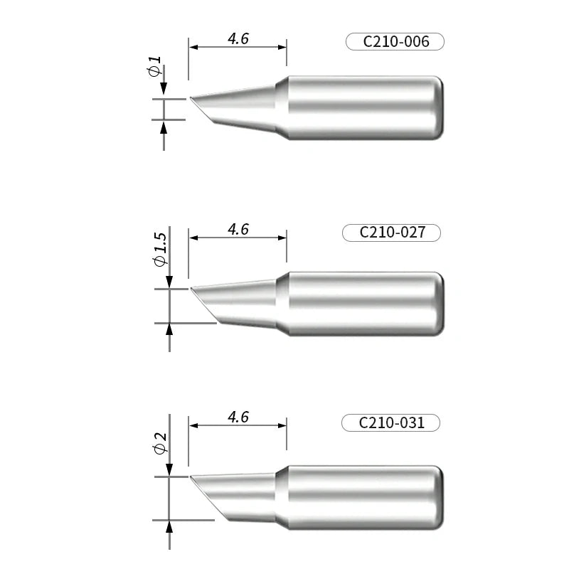 Cargue la imagen en el visor de la galería, AiXun C210 Customized Soldering Iron Tips – High-Performance Replacement for Precision Soldering
