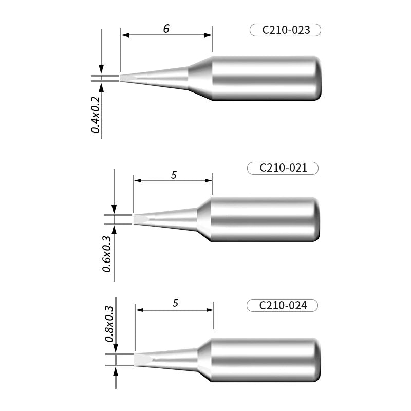 Cargue la imagen en el visor de la galería, AiXun C210 Customized Soldering Iron Tips – High-Performance Replacement for Precision Soldering
