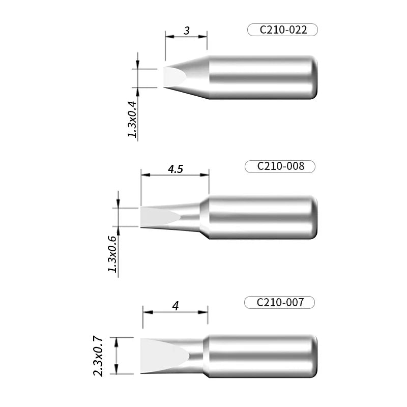 Cargue la imagen en el visor de la galería, AiXun C210 Customized Soldering Iron Tips – High-Performance Replacement for Precision Soldering
