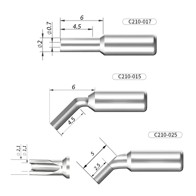 Cargue la imagen en el visor de la galería, AiXun C210 Customized Soldering Iron Tips – High-Performance Replacement for Precision Soldering
