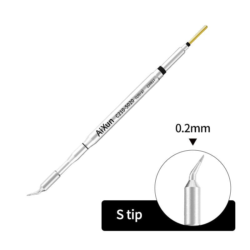 Cargue la imagen en el visor de la galería, AiXun C210 Replacement Soldering Iron Tips – High-Precision Micro Soldering for SMD Rework
