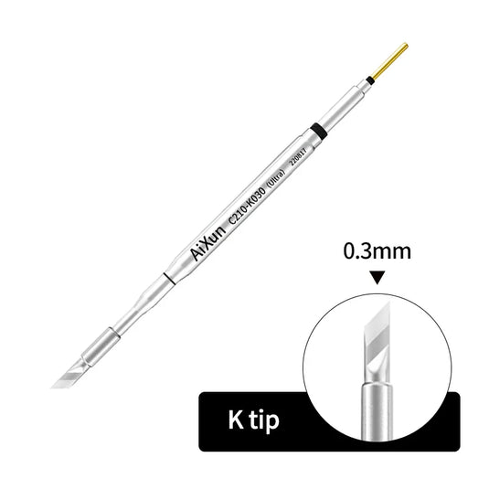 AiXun C210 Replacement Soldering Iron Tips – High-Precision Micro Soldering for SMD Rework